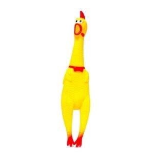 Frango galinha P 16 cm borracha p/ cachorro brinquedo pet atacado
