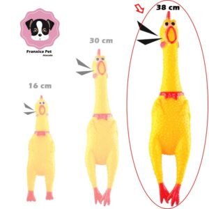 Frango galinha G 38 cm borracha p/ cachorro brinquedo