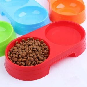 Comedouro duplo P Cães e Gatos Atacado Pet Shop