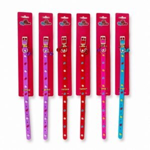 Coleira Silicone / 6 cores sortidas Tam P