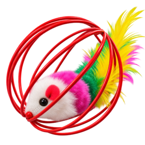 Ratinho na gaiola brinquedo gato
