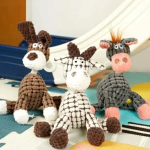 CT Pelúcia e Corda Brinquedo Cachorro, Vaca e Burro R2069