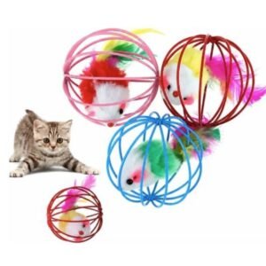 Ratinho na gaiola brinquedo gato