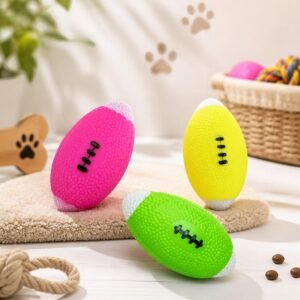 CT Bola de Futebol Americano de Borracha com apito Brinquedo cães R1576