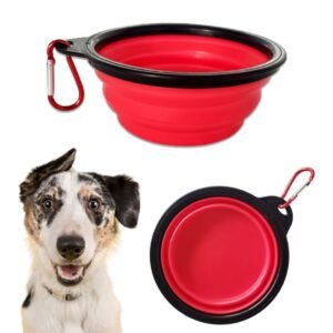CT Comedouro portátil retrátil P silicone p/ cães e gatos R79