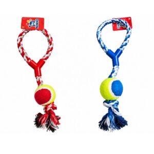 CT Corda com bola de tênis brinquedo p/ cachorro R1000