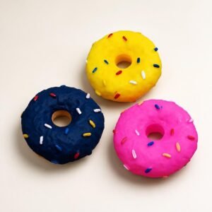 CT Donuts de borracha com apito brinquedo cães R1576